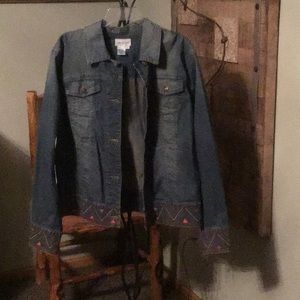 Coldwater creek Jean jacket, 98% cotton 2% spandex